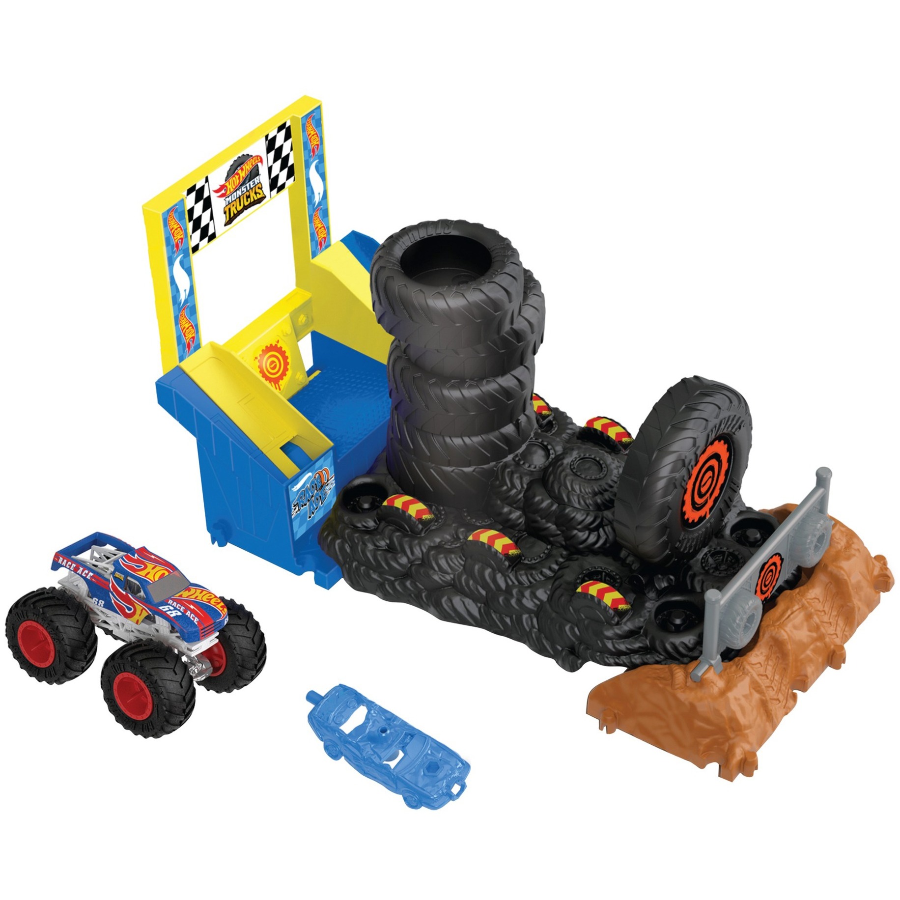 Monster Trucks Arena World: Entry Challenge - Race Ace''s Tire Smash Race, Rennbahn Monster Trucks Arena World: Entry Challenge - Race Ace''s Tire Smash Race, Rennbahn von Hot Wheels