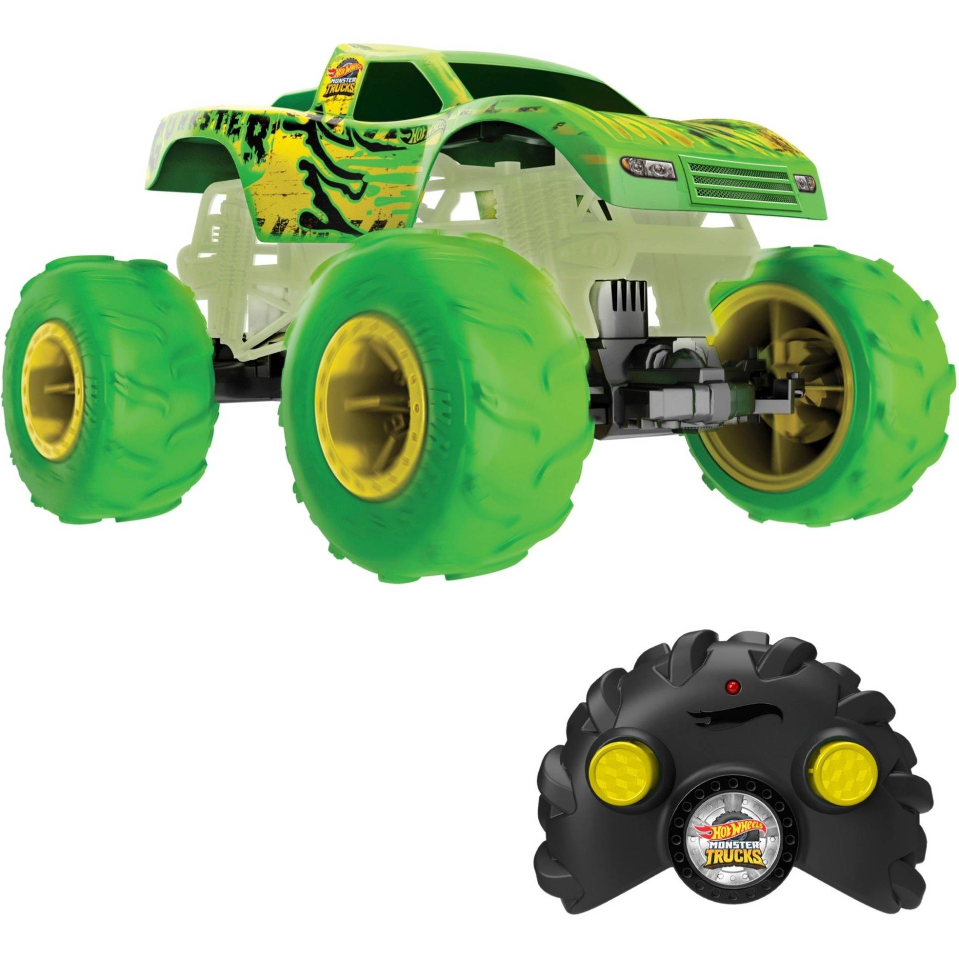 RC Monster Trucks 1:15 Gunkster Glow in the Dark von Hot Wheels