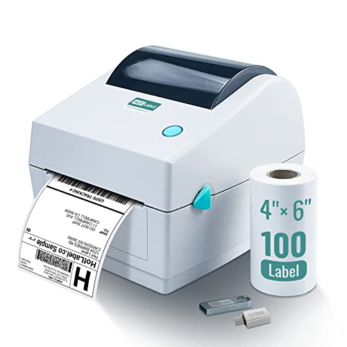 HotLabel Thermoetikettendrucker 4x6 Thermodrucker Versandetiketten Drucker Desktop Etikettendrucker Home Business Label Printer für DHL FedEx, Amazon, Ebay, Shopify Windows Mac von HotLabel