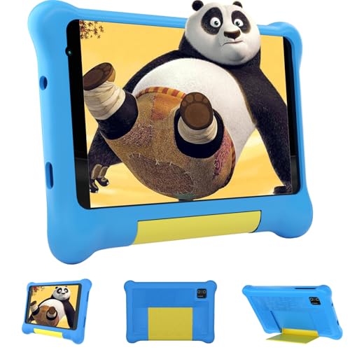 HotLight Tablet für Kinder, 17,8 cm (7 Zoll), Android 13, 5 GB RAM, 32 GB ROM (TF 128 GB), Dual-Kamera, Bluetooth, Kinder-Tablet, mit Eva-Hülle (Blau) von HotLight