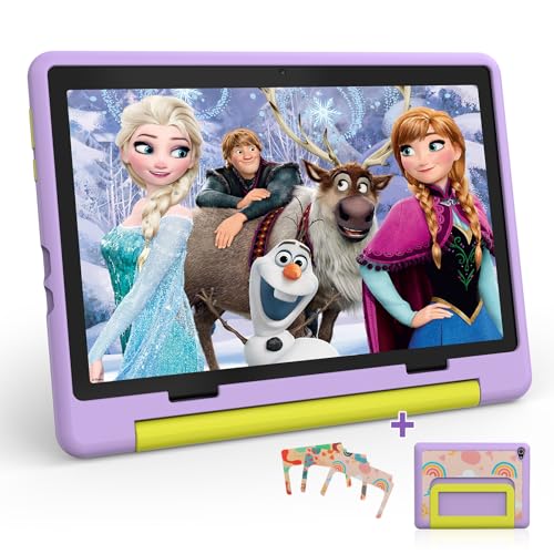 HotLight Tablet für Kinder, 25,4 cm (10 Zoll), Android 14, Octa-Core, 8 GB RAM + 64 GB ROM, 1280 x 800 IPS, 5000 mAh, Elternsteuerung, WLAN 6/BT 5.3, vorinstalliert mit Kidoz, Schutzhülle (violett) von HotLight