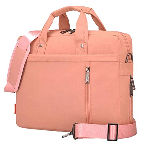 HotYou Handtasche aus Nylon, Tasche für Dokumente und Handtücher, Tasche für Laptop 13-17 Zoll mehrfarbig Version 3 Pink 13 Inch (35*25*8)CM von HotYou