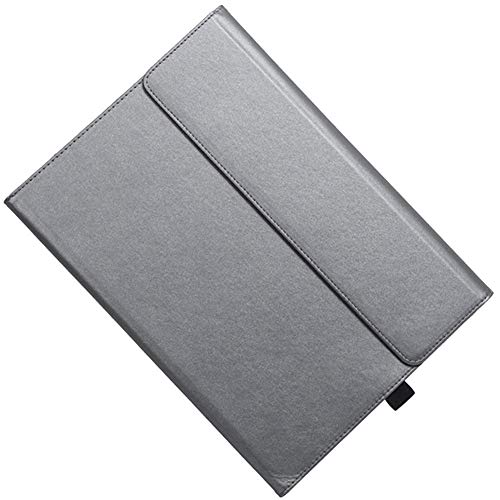 Hülle Multi-Sichtwinkel Hochwertige Tasche Schutzhülle aus Kunstleder, Type Cover kompatibel,Grau 1,kompatibel mit Surface 13.5" von HotYou