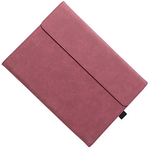 Hülle Multi-Sichtwinkel Hochwertige Tasche Schutzhülle aus Kunstleder, Type Cover kompatibel,Rot 2,kompatibel mit Surface Go von HotYou