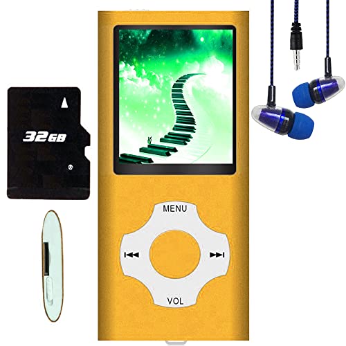 Hotechs MP3-Player/MP4-Player, MP3-Player mit 32 GB Speicherkarte, schlankes Design, digitales LCD-Display, 4,6 cm (1,8 Zoll) Display, FM-Radio von Hotechs.