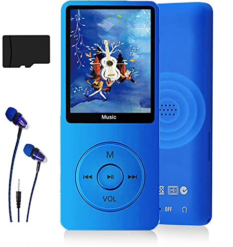 MP3-Player, Musik-Player mit 16GB Micro SD Karte, Ultra Slim Musik-Player mit eingebautem Lautsprecher, Photo Viewer, Video Play, FM Radio, Voice Recorder, E-Book Reader von Hotechs.
