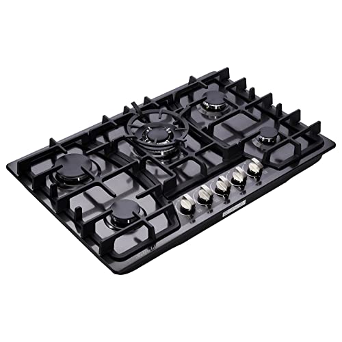 Hotfield - Gaskocher, 30 Zoll, Edelstahl, 5 Brenner, Doppelbrenner, Gasherd NG/LPG, umwandelbarer Gasherd, Edelstahl HF57013B Hotfield - Gaskocher, 30 Zoll, Edelstahl, 5 Brenner, Doppelbrenner, Gasherd NG/LPG, umwandelbarer Gasherd, Edelstahl HF57013B von Hotfield