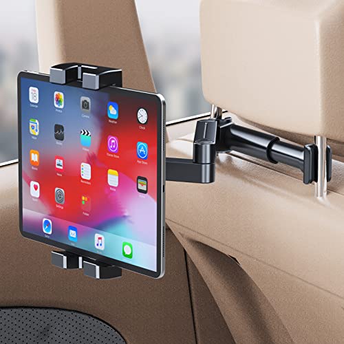 HouDeOS Tablet Halterung Auto, ipad Halterung Auto,Road Trip Essentials für Kinder oder Erwachsene, Geeignet für 4-12,9" Geräte, Einstellbarer Abstand, Drehbarer Bildschirm von HouDeOS