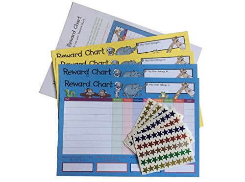 House of Card & Paper Belohnungstabelle, 4 Diagramme und 225 Folienstern-Aufkleber pro Packung (Doppelpack) von House of Card & Paper
