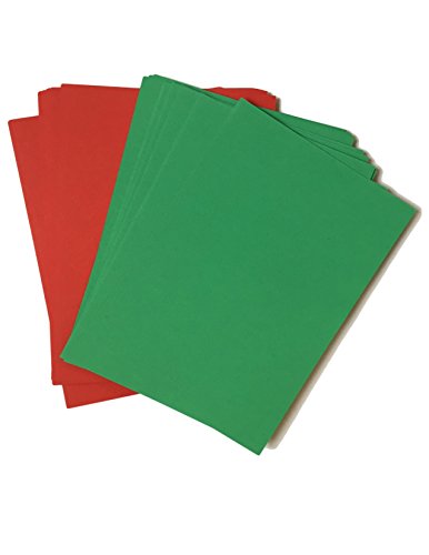 House of Card & Paper Weihnachtskarte, A4, 210 x 297 mm, Rot/Grün, 100 Blatt von House of Card & Paper