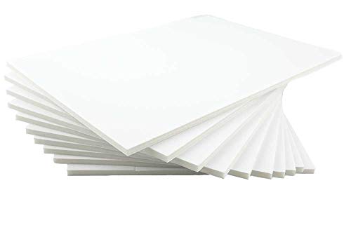 House of Card & Paper Weiße Schaumstoffplatte, A2, 420 x 594 x 5 mm, 10 Blatt pro Packung von House of Card & Paper