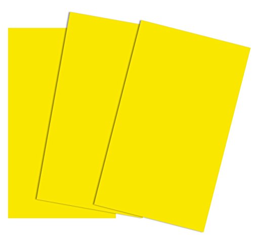 House of & Papier A2 220 gsm farbiger Karte – Gelb (50 Stück Blatt) von House of Card & Paper