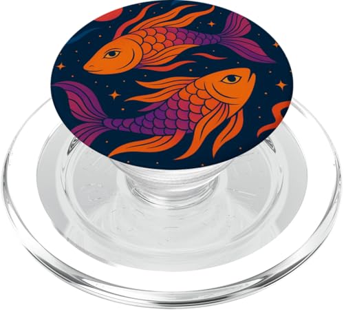 Fische im psychedelischen Tierkreis-Kosmos PopSockets PopGrip für MagSafe Fische im psychedelischen Tierkreis-Kosmos PopSockets PopGrip für MagSafe von House of Celestial Signs