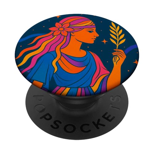 Jungfrau im psychedelischen Tierkreis-Kosmos PopSockets Klebender PopGrip Jungfrau im psychedelischen Tierkreis-Kosmos PopSockets Klebender PopGrip von House of Celestial Signs