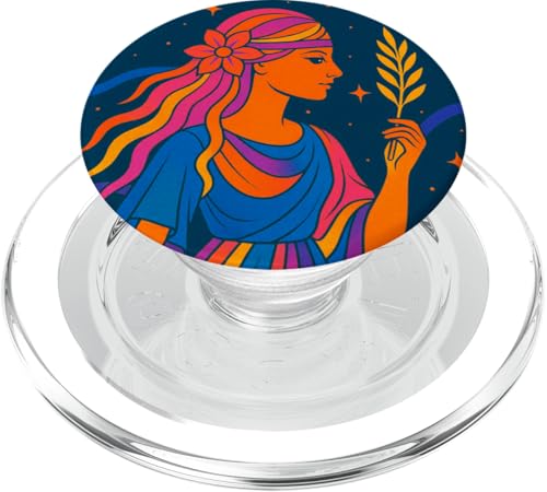 Jungfrau im psychedelischen Tierkreis-Kosmos PopSockets PopGrip für MagSafe von House of Celestial Signs