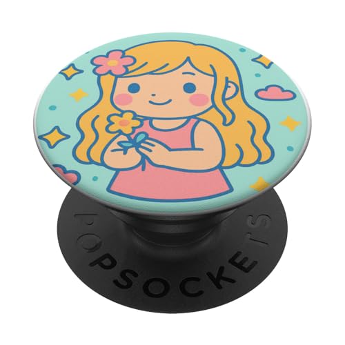 Jungfrau süßes Kawaii Sternzeichen PopSockets Klebender PopGrip Jungfrau süßes Kawaii Sternzeichen PopSockets Klebender PopGrip von House of Celestial Signs