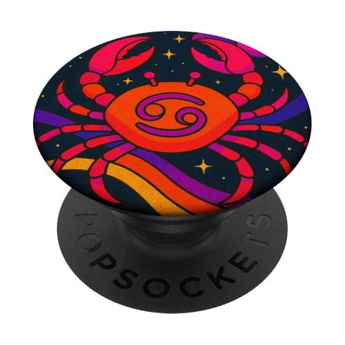 Krebs im psychedelischen Tierkreis-Kosmos PopSockets Klebender PopGrip Krebs im psychedelischen Tierkreis-Kosmos PopSockets Klebender PopGrip von House of Celestial Signs