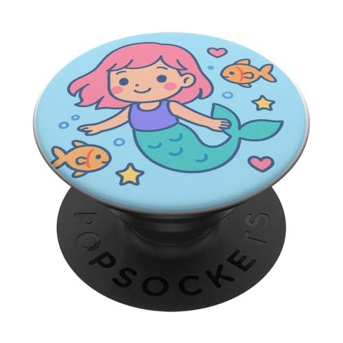 Niedliches Kawaii-Sternzeichen Fische PopSockets Klebender PopGrip Niedliches Kawaii-Sternzeichen Fische PopSockets Klebender PopGrip von House of Celestial Signs