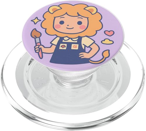 Niedliches Kawaii-Sternzeichen Löwe PopSockets PopGrip für MagSafe Niedliches Kawaii-Sternzeichen Löwe PopSockets PopGrip für MagSafe von House of Celestial Signs