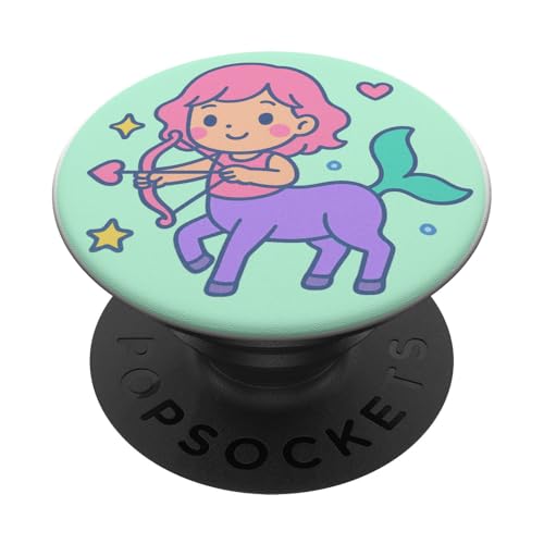 Niedliches Kawaii-Sternzeichen Schütze PopSockets Klebender PopGrip Niedliches Kawaii-Sternzeichen Schütze PopSockets Klebender PopGrip von House of Celestial Signs