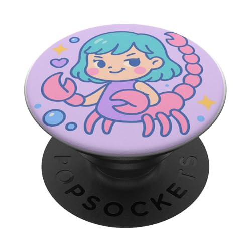Niedliches Kawaii-Sternzeichen Skorpion PopSockets Klebender PopGrip Niedliches Kawaii-Sternzeichen Skorpion PopSockets Klebender PopGrip von House of Celestial Signs