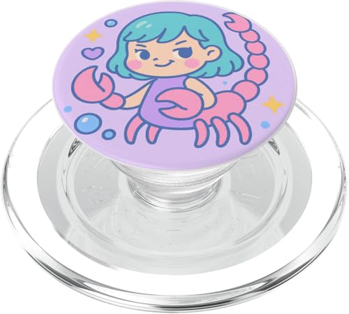 Niedliches Kawaii-Sternzeichen Skorpion PopSockets PopGrip für MagSafe Niedliches Kawaii-Sternzeichen Skorpion PopSockets PopGrip für MagSafe von House of Celestial Signs