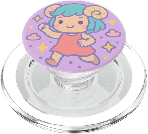 Niedliches Kawaii-Sternzeichen Widder PopSockets PopGrip für MagSafe Niedliches Kawaii-Sternzeichen Widder PopSockets PopGrip für MagSafe von House of Celestial Signs