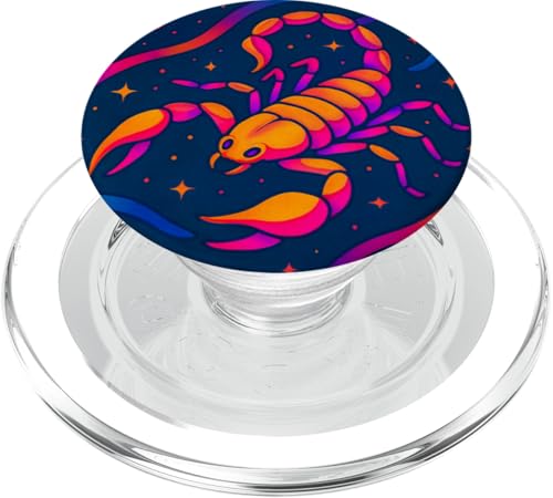 Skorpion im psychedelischen Tierkreis-Kosmos PopSockets PopGrip für MagSafe von House of Celestial Signs
