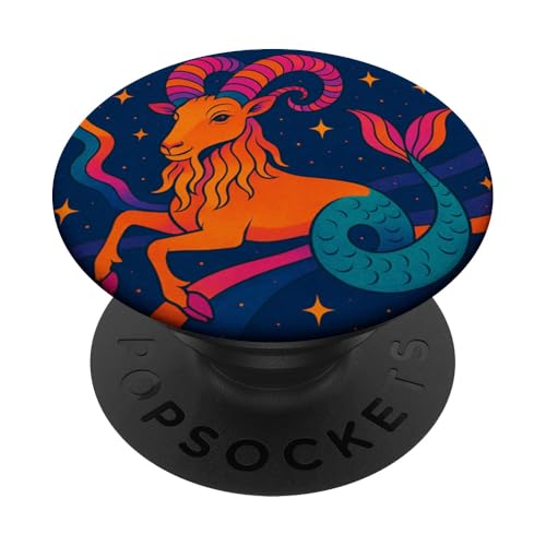 Steinbock im psychedelischen Tierkreis-Kosmos PopSockets Klebender PopGrip Steinbock im psychedelischen Tierkreis-Kosmos PopSockets Klebender PopGrip von House of Celestial Signs