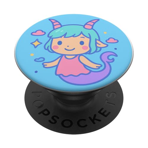 Steinbock niedliches Kawaii Sternzeichen PopSockets Klebender PopGrip Steinbock niedliches Kawaii Sternzeichen PopSockets Klebender PopGrip von House of Celestial Signs