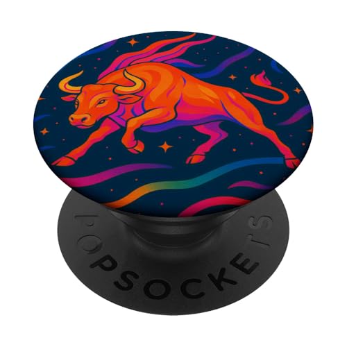 Stier im psychedelischen Tierkreis-Kosmos PopSockets Klebender PopGrip Stier im psychedelischen Tierkreis-Kosmos PopSockets Klebender PopGrip von House of Celestial Signs