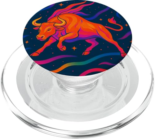 Stier im psychedelischen Tierkreis-Kosmos PopSockets PopGrip für MagSafe Stier im psychedelischen Tierkreis-Kosmos PopSockets PopGrip für MagSafe von House of Celestial Signs