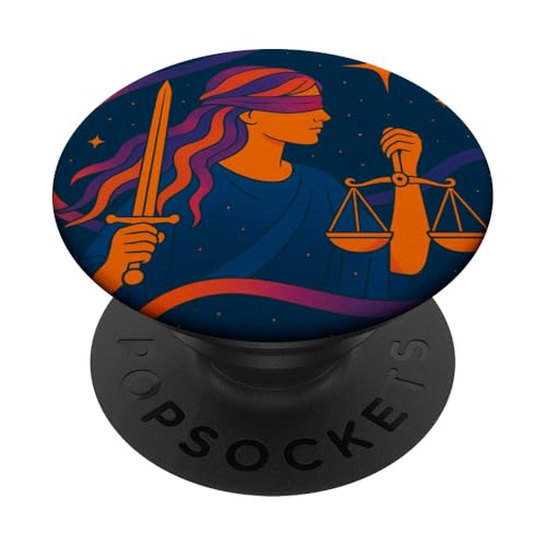 Waage im psychedelischen Tierkreis-Kosmos PopSockets Klebender PopGrip Waage im psychedelischen Tierkreis-Kosmos PopSockets Klebender PopGrip von House of Celestial Signs
