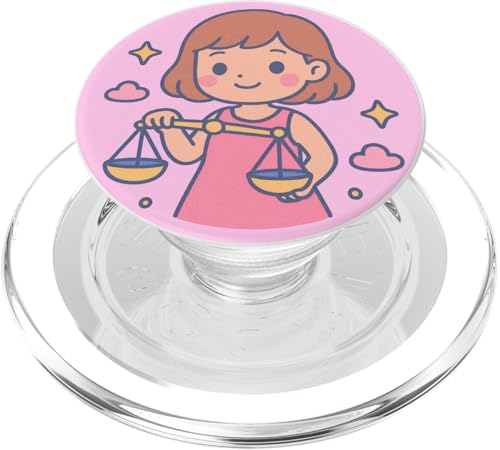 Waage niedliches Kawaii-Sternzeichen PopSockets PopGrip für MagSafe Waage niedliches Kawaii-Sternzeichen PopSockets PopGrip für MagSafe von House of Celestial Signs
