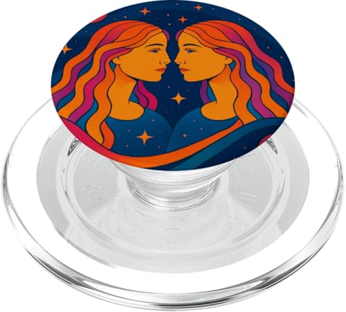 Zwillinge im psychedelischen Tierkreis-Kosmos PopSockets PopGrip für MagSafe Zwillinge im psychedelischen Tierkreis-Kosmos PopSockets PopGrip für MagSafe von House of Celestial Signs