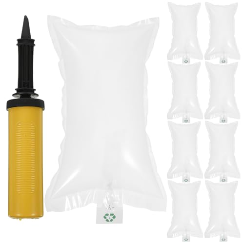 Housoutil 1 Satz Aufblasbarer Antidrucksack zum Verpacken klein Verpackungsmaterial schutzfolien aufblasbares kopfkissen schlauchschellen tragbare Versand Luftkissen z.B. Film Weiß von Housoutil