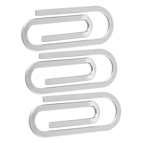 Housoutil 1 Satz Geldbörse Schreibtisch Büroklammer Rutschfeste Büroklammern Binder Büroklammern Kleine Papierklammern Papierclip Cash-clip Bürobedarf Rostfreier Stahl Silber 3 Stück Housoutil 1 Satz Geldbörse Schreibtisch Büroklammer Rutschfeste Büroklammern Binder Büroklammern Kleine Papierklammern Papierclip Cash-clip Bürobedarf Rostfreier Stahl Silber 3 Stück von Housoutil