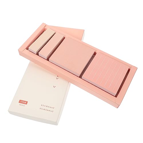 Housoutil 1 Schachtel Haftnotiz Schreibtisch Aufkleber Tabs Klebrig Pads Notizen Memo-notizblöcke Für Schreibwaren Unterlage Notizblock Büro Süße Registerkarten Erinnerungsbuch Rosa Papier von Housoutil