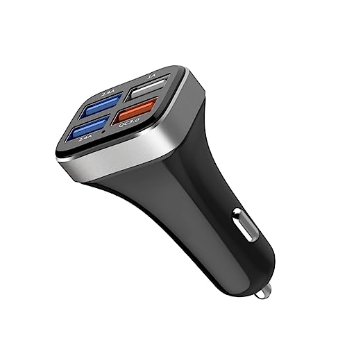 Housoutil 4-Port-USB-ladegerät 2 4 A Schnelles Laden Dual-USB-überstrom Schwarzes Handy-ladegerät von Housoutil