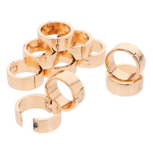 Housoutil 10 Stück Halter für Büroklammern Ringklemme Bindering Papierringe aus Metall Kreis Clips Ringe Clipringe Binderkreis klingelt Ringe für Karteikarten Mini-Binderringe Zinklegierung von Housoutil