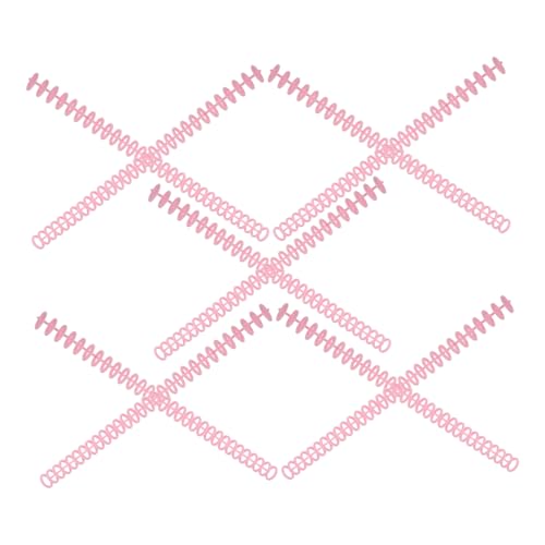 Housoutil 10 Stück Notizbuch-Ringe Ringbuch-Set Flexibler Bindering Wiederverwendbare Ringe Notizbuchringe Kammbindungsrücken aus Kunststoff Binderücken aus Kunststoff Plastik Rosa von Housoutil