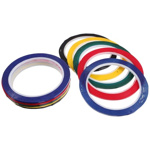 Housoutil 10 Stück Warnkabelband Whiteboard-Klebeband rotes Isolierband Zeichenband Blau Linien Desktop positioning tape Color marking tape Nahtloses Warnsegmentband Whiteboard-Schreiber von Housoutil