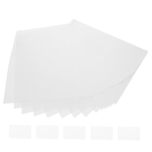 Housoutil 100 Blatt Selbstklebende Etikettenaufkleber Etikettenhersteller Etikettenaufkleber Bedruckbar Hersteller Von Adressetiketten Klebeband Klebeetiketten Weiß Papier von Housoutil