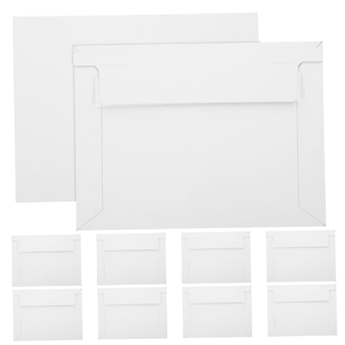 Housoutil 100 Stück Aktenhalter Geschäftsumschläge selbstklebend Briefumschläge große Poly-Mailer Versandzubehör für Sammelkarten Hochzeits-Umschlagsiegel DVD-Mailer Papier Hellgrau von Housoutil