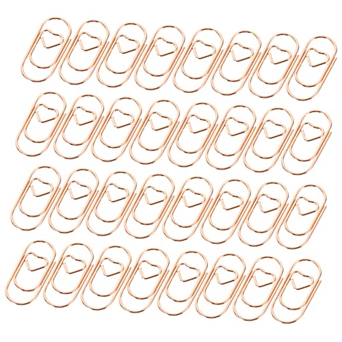 Housoutil 100 Stück Mini-liebesbriefordner Clips Briefpapier Büroklammern Klein Kleine Papierklammern Clips, Um Seiten Zu Halten Büroklammern Papier Kleine Strickklammern Winzig Metall Rosy von Housoutil