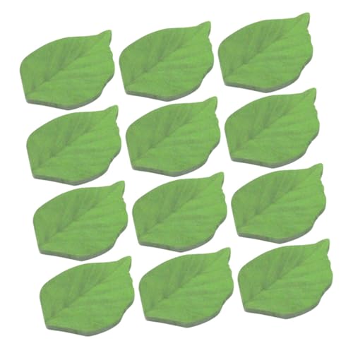 Housoutil 12 Packungen Pinnwandblätter Blatt Notizzettel Grüne Haftnotizen Blattmuster Haftnotizen Pinnwand Haftnotizen Büro Schreibtisch klein Pads hinterlässt Aufkleber Papierblätter Green von Housoutil