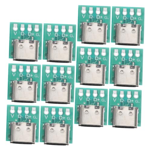 Housoutil 12 Stück -c-Platine Multi-ladegeräte Für Alle Geräte Ladekabel Typ c Rechtwinkliger Stecker Steckdosen Typ c Kabel Zu c -zu-c-Adapter -c-Kabel Hub Zinklegierung von Housoutil