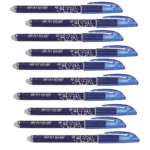 Housoutil 12-Teiliges Set löschbarer Stift Blau Schule Gelschreiber für dünn Tintenstifte zum Schreiben Farbtöne löschbare Stifte für löschbare Stifte 0,5 feine Stifte Abs Blue von Housoutil