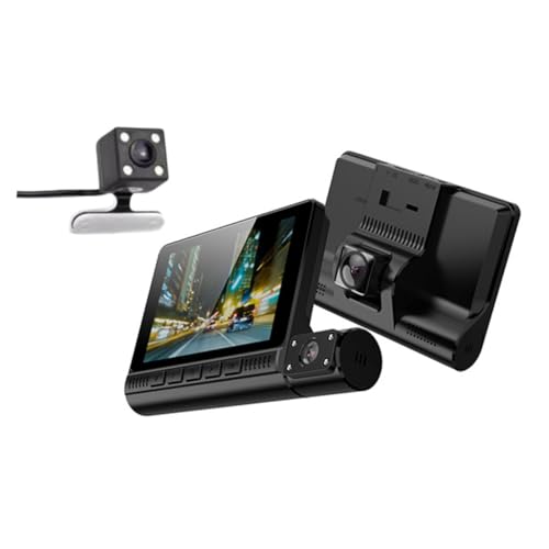 Housoutil 1Stück Touchscreen Dashcam Front Auto Mit Loop Aufnahme Bewegungserkennung Sensor Kompakte Videoüberwachung Für Sicheres Fahren von Housoutil