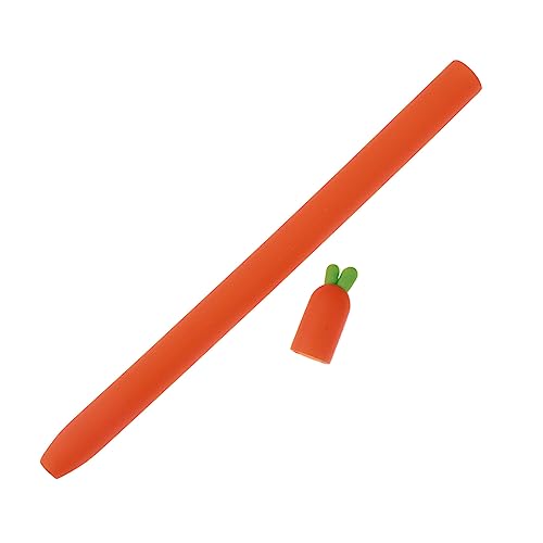 Housoutil 1stk Federmäppchen Stiftaufbewahrung Stiftabdeckung Stylus Stiftetui Stifthautabdeckung Stifte + Bleistift Eingabestift Zubehör Stylus- Kieselgel Orange von Housoutil